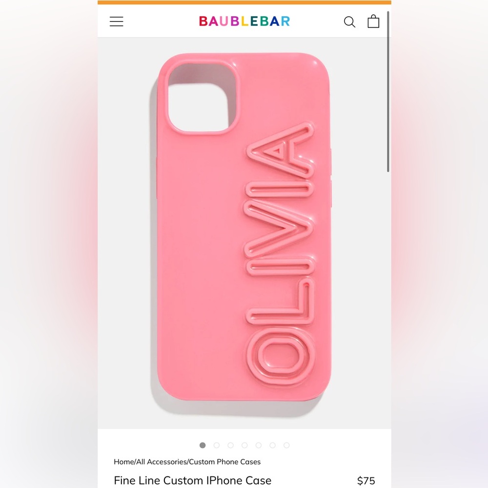 Fine Line BaubleBar Custom iPhone 15 Pro Max Case